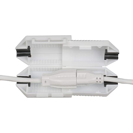 Cordsafe PLUS Extension Cord Connection Protector, Weather-Resistant Plug Cover, Fits 18-12 AWG Extension Cords, Made in USA, White, 1-Pack 2460